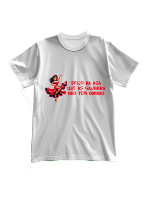 T-Shirt Mulher Beijo na asa